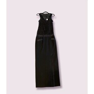 Black Halo Long Dress 60 inch Sleeveless  Size 10 Color Black / Dove
